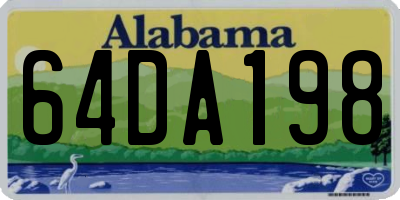AL license plate 64DA198