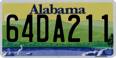 AL license plate 64DA211