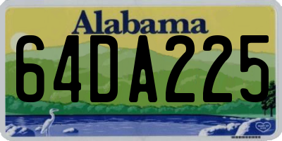 AL license plate 64DA225