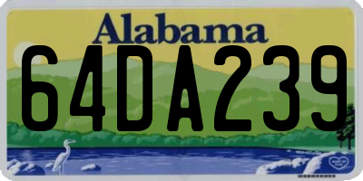AL license plate 64DA239