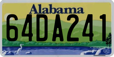 AL license plate 64DA241
