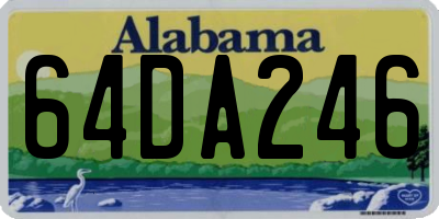 AL license plate 64DA246