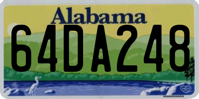 AL license plate 64DA248