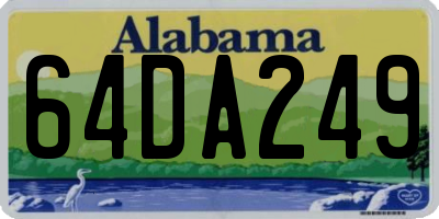 AL license plate 64DA249