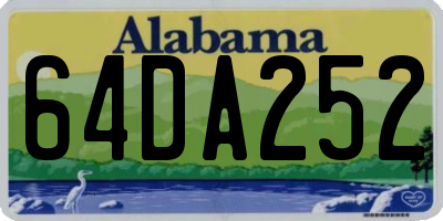 AL license plate 64DA252
