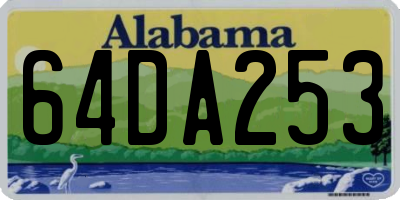 AL license plate 64DA253