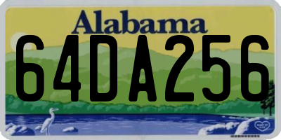 AL license plate 64DA256