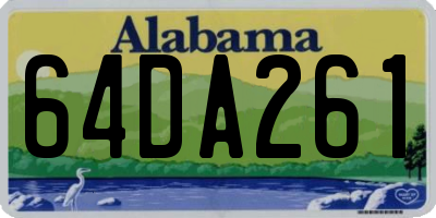 AL license plate 64DA261