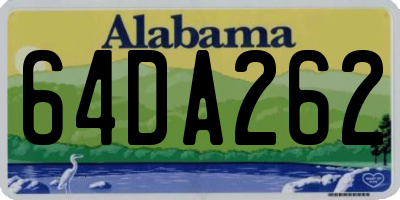 AL license plate 64DA262
