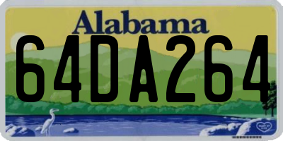 AL license plate 64DA264