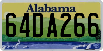 AL license plate 64DA266