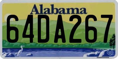 AL license plate 64DA267