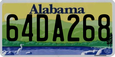 AL license plate 64DA268