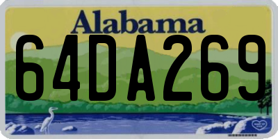 AL license plate 64DA269