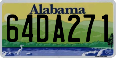 AL license plate 64DA271
