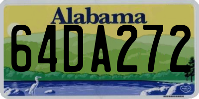AL license plate 64DA272