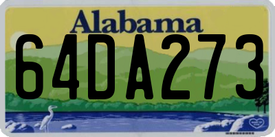 AL license plate 64DA273