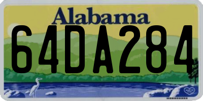 AL license plate 64DA284