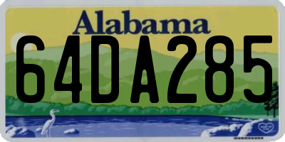 AL license plate 64DA285