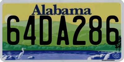 AL license plate 64DA286