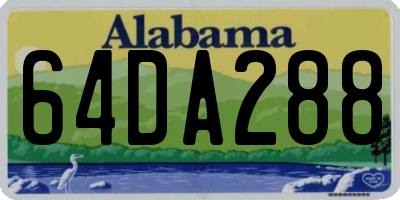 AL license plate 64DA288