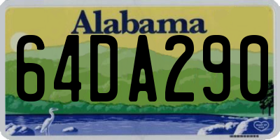 AL license plate 64DA290