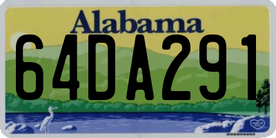 AL license plate 64DA291