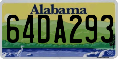 AL license plate 64DA293
