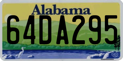 AL license plate 64DA295