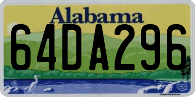 AL license plate 64DA296