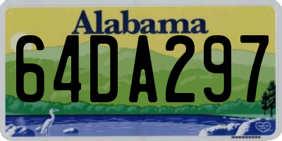 AL license plate 64DA297