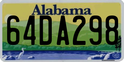 AL license plate 64DA298