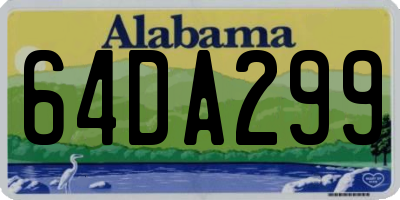 AL license plate 64DA299