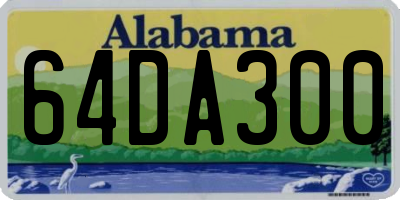 AL license plate 64DA300