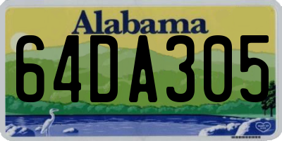 AL license plate 64DA305