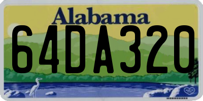 AL license plate 64DA320