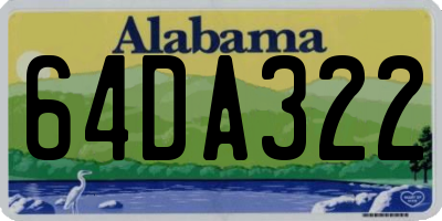 AL license plate 64DA322