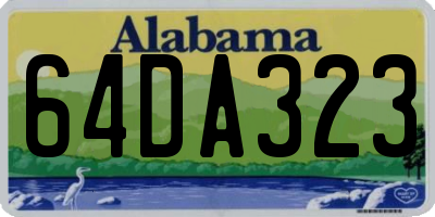 AL license plate 64DA323