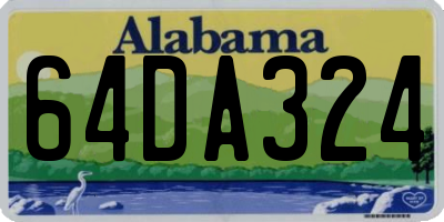 AL license plate 64DA324