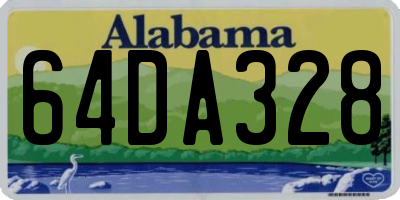 AL license plate 64DA328