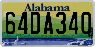 AL license plate 64DA340