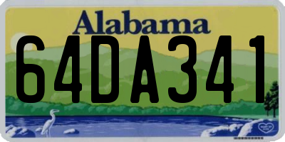 AL license plate 64DA341