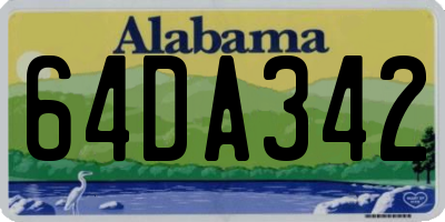 AL license plate 64DA342