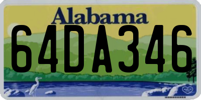 AL license plate 64DA346