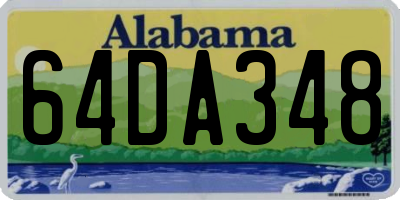 AL license plate 64DA348