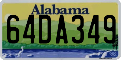 AL license plate 64DA349