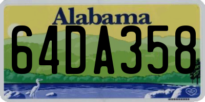 AL license plate 64DA358