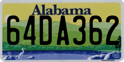 AL license plate 64DA362