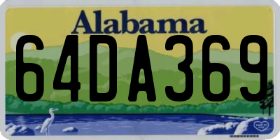 AL license plate 64DA369