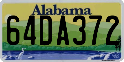 AL license plate 64DA372